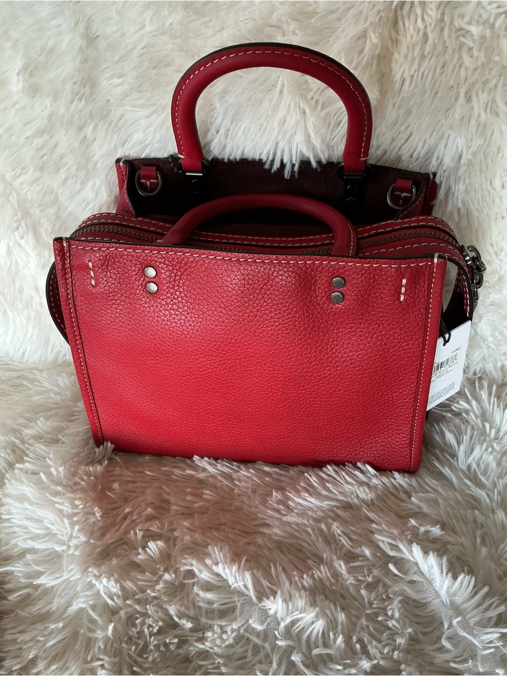 Coach Disney X Red Leather Minnie Mouse with Patches Rogue 25 with Wallet - Picture 3 of 11